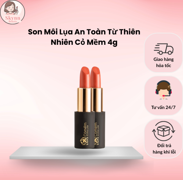 Son Môi Lụa An Toàn Từ Thiên Nhiên Cỏ Mềm 4g