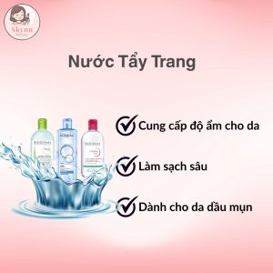 Công dụng của nước tẩy trang dành cho da dầu mụn 