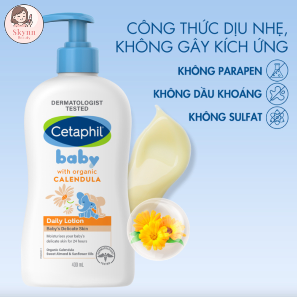 Kem dưỡng ẩm cho em bé Cetaphil Baby Daily Lotion